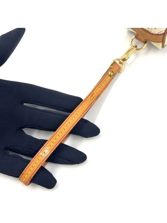 Louis Vuitton Trousse Wapiti Monogram Multicolor Blanc Leather White Pouch Gold - Picture 9 of 10